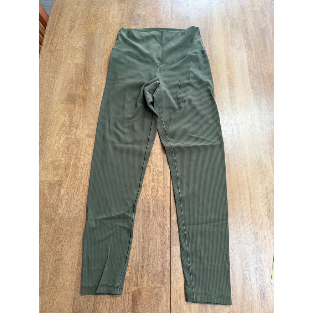 OFFLINE by Aerie Real Me Xtra Ribbed 7/8 Leggings Olive Green High Rise Medium